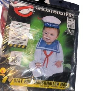 Ghostbusters Stay Puft Marshmallow Man Costume Infant 0-6Mo Months Baby